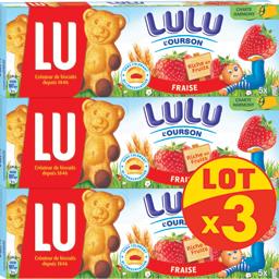 LU OURSON FRAISE 150G X3 PC