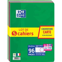 OXFORD LOT 3+2 CAHIERS OXFORD AGRAFE 24X32 96P 90G SEYES RDC 2014