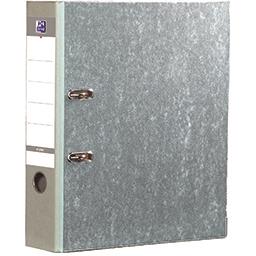 OXFORD CLASSEUR LEVIER OXFORD A4 DOS 80MM 2 ANNEAUX PAPIER/PAPIER GRIS