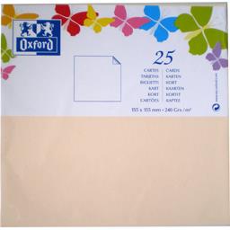 OXFORD 25 CARTES 155X155 VANILLE 240G