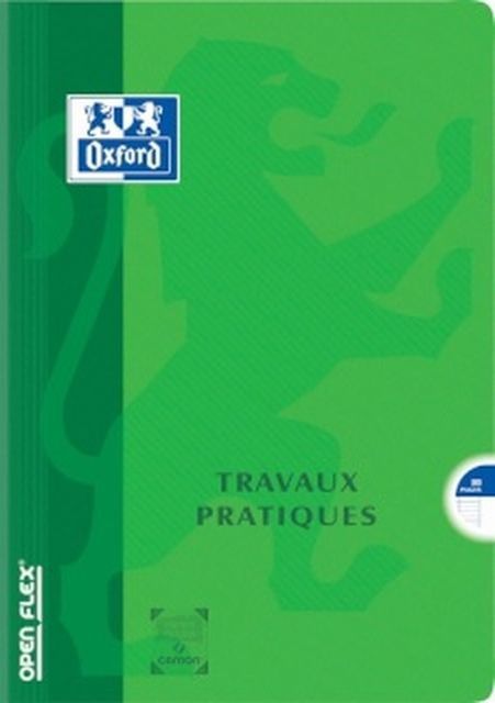 OXFORD CAHIER TRAVAUX PRATIQUES OPENFLEX 210X297 80P 90G+120G S+U