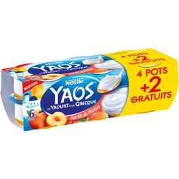 YAOS YAOS YAOURT A LA GRECQUE SUR LIT DE PECHE 4X125G+2GRATUIT