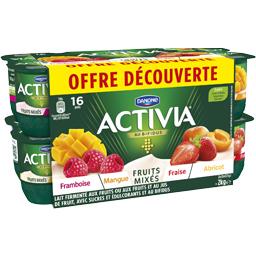 ACTIVIA ACTIVIA FRUITS MIXES PANACHES 16X125G OFFRE DECOUVERTE