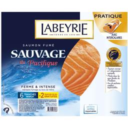 LABEYRIE SAUMON FUME SAUVAGE 6 TRANCHES +2 TRANCHE GRATUITES  220G