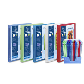 EXACOMPTA CAHIER CLASSEUR PERSONNALISABLE DOS DE 20 MM 210X297 4 ANNEAUX-DIAM 15