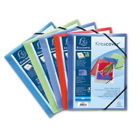 EXACOMPTA CHEMISE A ELASTIQUES 3 RABATS PERSONNALISABLE 240X320 POLYPROPYLENE TR