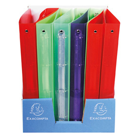 EXACOMPTA CLASSEUR EXTRA LARGE DOS DE 40 MM 242X297 4 ANNEAUX-DIAM 30-ECART 80 P