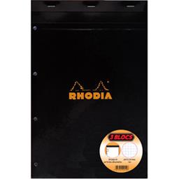 RHODIA LOT DE 2+1 GRATUIT BLOC PERFORE 210X318 160 P 5X5 VELIN SURFIN P E F C