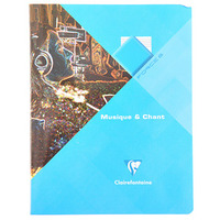 CLAIREFONTAINE CAHIER DE MUSIQUE ET CHANT PIQURE 170X220 48 PAGES SEYES+MUSIQUE PAPIE