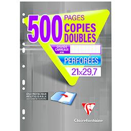 CLAIREFONTAINE STUDYBOX COPIES DOUBLES BLANCHES PERF  210X297 500P SEYES PAPIER PEFC