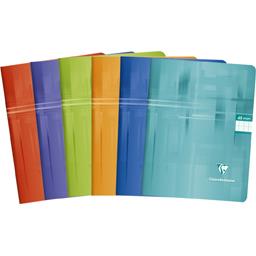 CLAIREFONTAINE CAHIER PIQURE 170X220 48 PAGES SEYES PAPIER P.E.F.C. 90G COUVERTURE PE