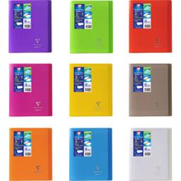CLAIREFONTAINE CAHIER PIQURE AV RABATS 170X220 48P COUV  POLYPROTRANSLUCIDE COULEURS