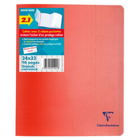CLAIREFONTAINE KOVER BOOK CAHIER PIQURE 240X320 96 P SEYES P E F C 90G ROUGE CLAIREFO