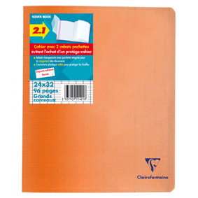 CLAIREFONTAINE KOVER BOOK CAHIER PIQURE 240X320 96 P SEYES P E F C 90G ORANGE CLAIREF
