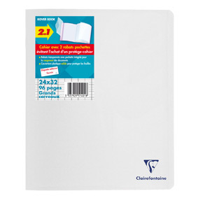 CLAIREFONTAINE KOVER BOOK CAHIER PIQURE 240X320 96 P SEYES P E F C 90G INCOLORE CLAIR