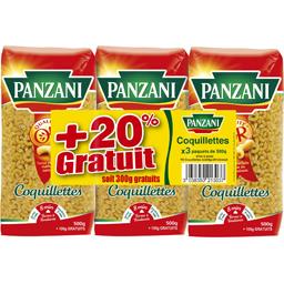 PANZANI COQUILLETTES PANZANI 500GX3 + 20%GRATUIT