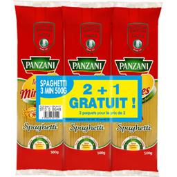 PANZANI SPAGHETTI CUISSON RAPIDE PANZANI 500G X2+1 PAQUET GRATUIT