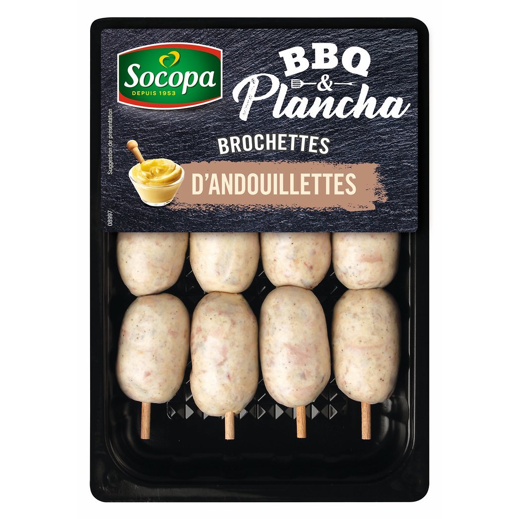 SOCOPA BROCHETTES ANDOUILLETTES SOCOPA S/ATMOSPHÈRE X4 300G