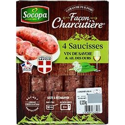 SOCOPA SAUCISSE VIN SAVOIE AIL OURS FC X 4