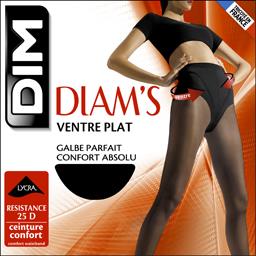 DIM SLIPE LYCRA 25D 1 T1 DIAM'S NOIR 1176