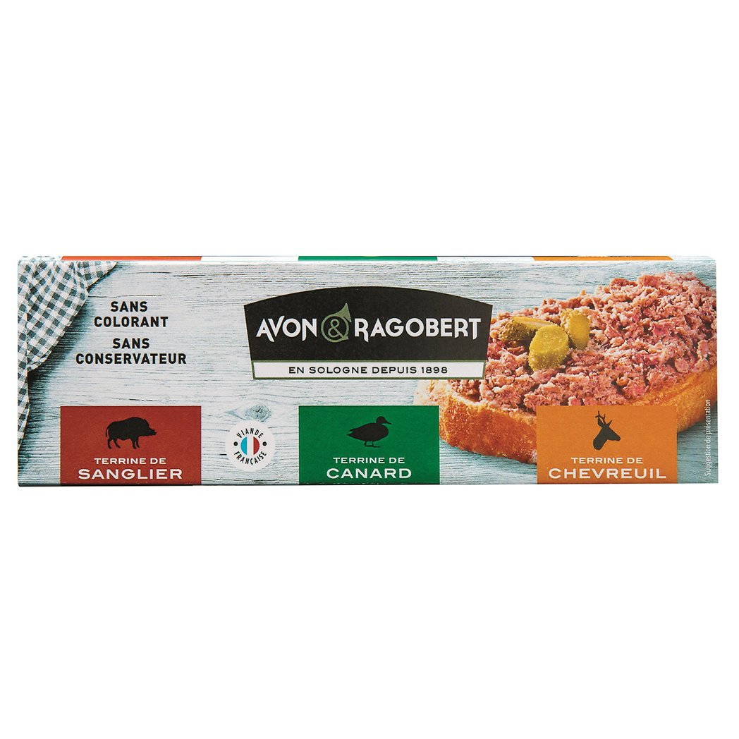 AVON&RAGOBERT TERRINE GOURMANDE AVON ET RAGOBERT X3 BTE 1/10 225G