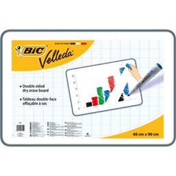 BIC 90 X 60 CM - BORD GRIS - TROUS DE SUSPENSION - DOUBLE FACE UNIE