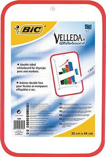BIC 44 X 30 CM - BORD ROUGE - TROU DE SUSPENSION - DOUBLE FACE UNIE