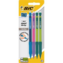 BIC CORPS BICOLORE - GRIP CAOUTCHOUC - GOMME - CONTIENT 3 MINES HB 0,7 MM