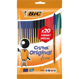 BIC POUCH X20 OS - CORPS ORANGE TRANSLUCIDE - EMBOUT ET CAPUCHON À LA COUL