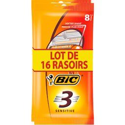 BIC RASOIR MASCULIN BIC3 POCHETTE DE 8 PACK DE 2