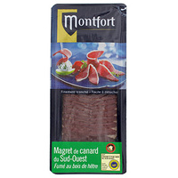 MONTFORT MAGRET CANARD TRANCHÉ FUMÉ BOIS DE HÊTRE MONTFORT BARQ 80G