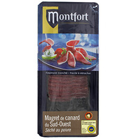 MONTFORT MAGRET DE CANARD MONTFORT TRANCHÉ SÉCHÉ AU POIVRE BARQ 80G