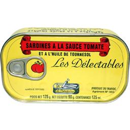 DELECTABLES SARDINE ENT TOMAT 1/6 115G 85E 130M