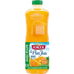 JOKER 100% PUR JUS D'ORANGE AVEC PULPE JOKER BOUTEILLE PLASTIQUE 1,5 LITRES