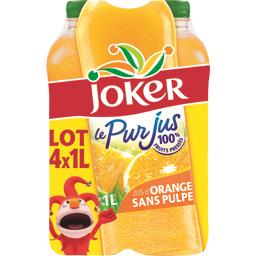 JOKER JOKER PUR JUS ORANGE SS PULPE 4X1L