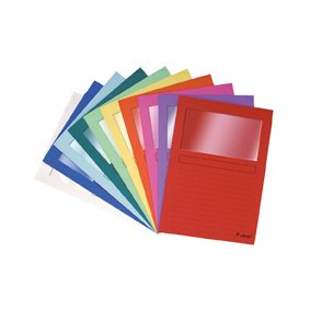 FOREVER LOT DE 10 CHEMISES A FENETRE AVEC LIGNES PRE-IMPRIMEES 210X297 CARTE 1