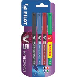 PILOT LOT 3+1 GRATUIT ROLLER ENCRE LIQUIDE À NIVEAU VISIBLE, POINTE HITEC, É