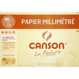 CANSON POCH 12FL MILLIMETRE A4 90G BISTRE