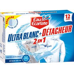 EAU ECARLATE 2EN1 ULTRA BLANC + DETACHEUR EAU ECARLATE 12 SACHETS