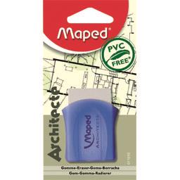 "MAPED GOMME BLANCHE ""ARCHITECTE"" AVEC FOURREAU TRANSLUCIDE 3 COULEURS ASSORT"