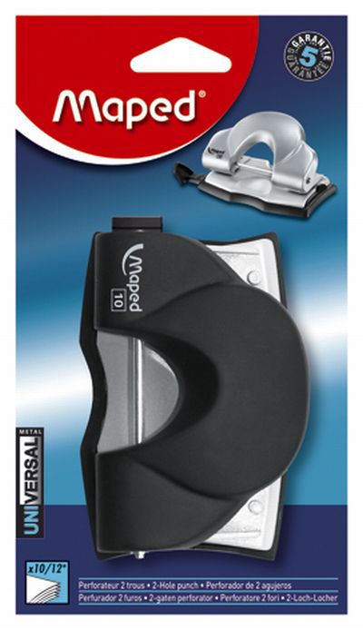 MAPED PERFORATEUR 2 TROUS UNIVERSAL 10 / 12  FEUILLES AVEC REGLETTE