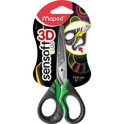 MAPED CISEAUX SENSOFT FLUO 13.5CM ASYMETRIQUES TRY ME