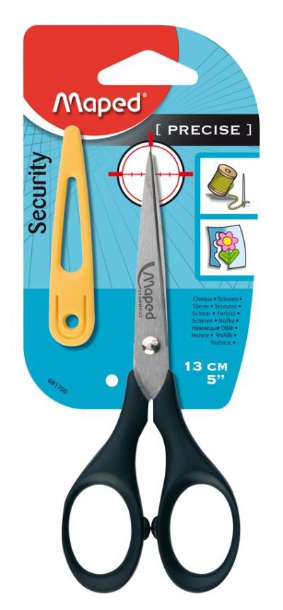 "MAPED CISEAUX SYMETRIQUES ""PRECISE"", 13 CM, 2 BOUTS POINTUS AVEC ETUI"