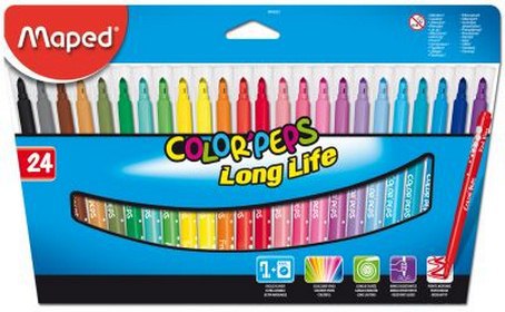 MAPED 24 FEUTRES  EN POCHETTE CARTON