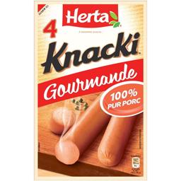 HERTA SAUCISSES KNACKI GOURMANDE HERTA X4 SACHET 280G