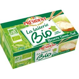 PRESIDENT BEURRE 1/2 SEL BIOLOGIQUE PRÉSIDENT PLAQ.250G