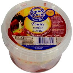 SAINTE-LUCIE FRUITS CONFITS SAINTE LUCIE ASSORTIMENTS 4 FRUITS GODET 150G