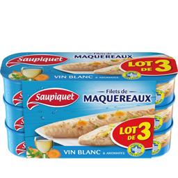 SAUPIQUET MAQUEREAUX VIN BLANC SAUPIQUET 3X176G