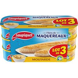 SAUPIQUET MAQUEREAUX MOUTARDE SAUPIQUET 3X169G