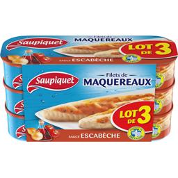 SAUPIQUET MAQUEREAUX ESCABÈCHE SAUPIQUET 3X169G